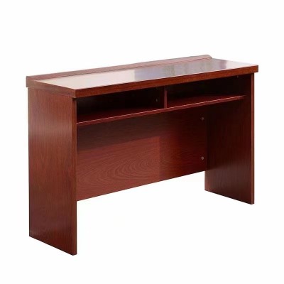 双人会议桌条形桌油漆培训桌实木贴皮长桌批发会议室桌椅组合现代图5