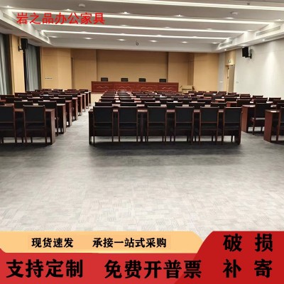 会议桌条形桌油漆双人培训桌实木贴皮长桌批发现代会议室桌椅组合图4