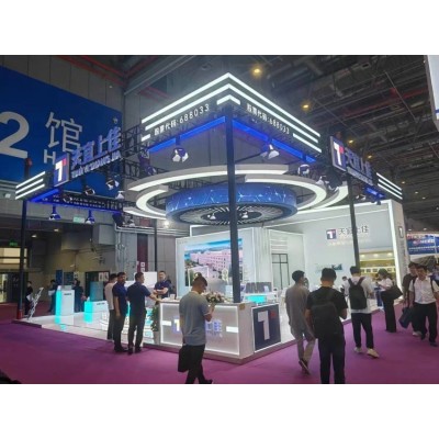 储能展上海SNEC ES储能电池展展台搭建，设计N对1服务，简洁科技图4