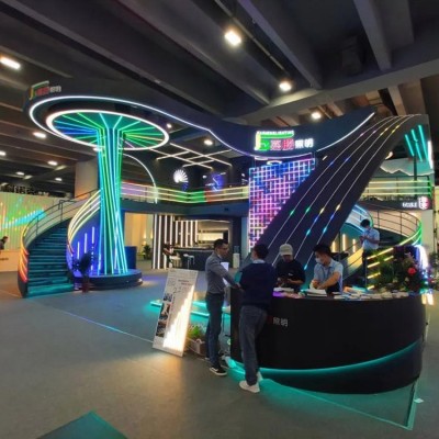 巨派展览 照明展搭建 光亚展制作 灯饰展装修 展会设计 展台制作效果好图4