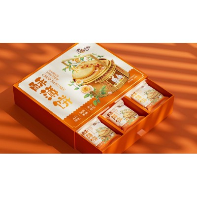 百年传承品牌通吃香酥薄饼礼盒包装设计方案