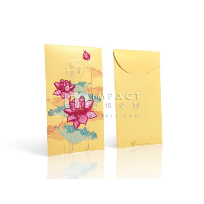 《花开富贵》彩色刺绣利是封图2