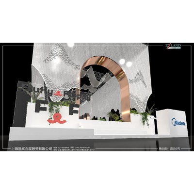 美的宠物—2021年亚宠展台设计搭建案例图2