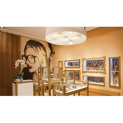 饰品店铺设计，暗金色的格调恰到好处图3