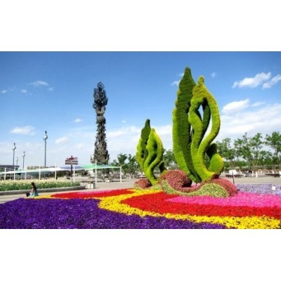 立体花坛仿真绿雕图2