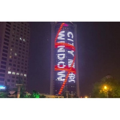 陕西信息大厦灯光秀广告图4