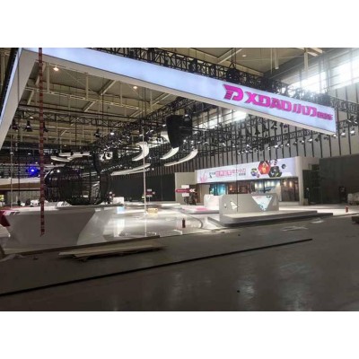 450平大型展台 吊顶 发光灯箱 发光字