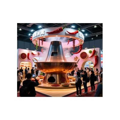 重庆鹏凯妙成展览工厂为2025重庆火锅展提供展台制作搭建服务
