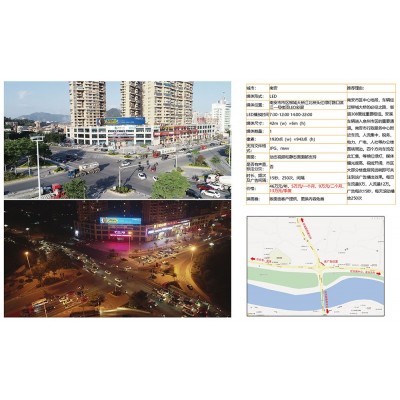 南安市区柳城大桥头滨江一号楼顶LED彩屏