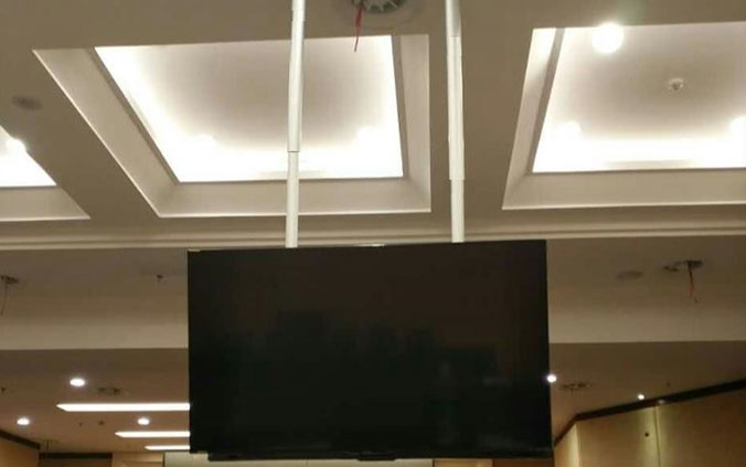 电动双竹节电视升降架 （直升直降）