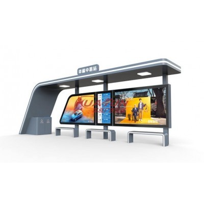 不锈钢候车亭HCT-1288款图3