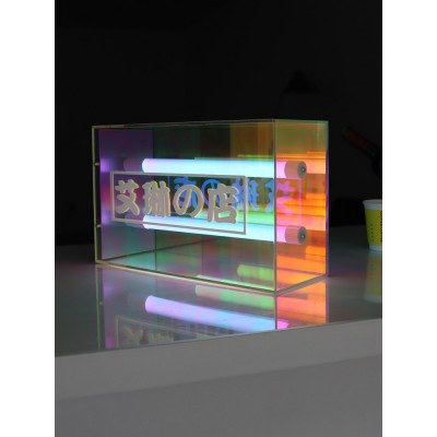 网红LED亚克力灯箱咖啡店ins门头招牌发光字广告牌霓虹灯管彩色图2