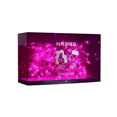 网红LED亚克力灯箱咖啡店ins门头招牌发光字广告牌霓虹灯管彩色图5