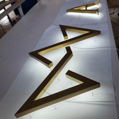 户外门头广告牌亚克力字不锈钢门头招牌户外背发光立体发光字图4