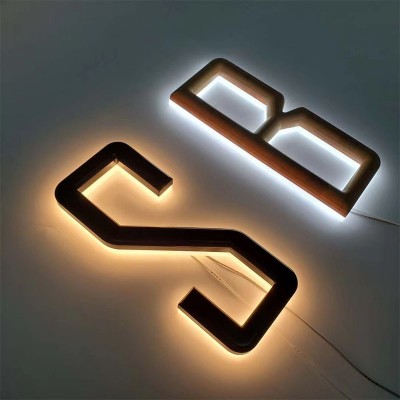 户外门头广告牌亚克力字不锈钢门头招牌户外背发光立体发光字图5