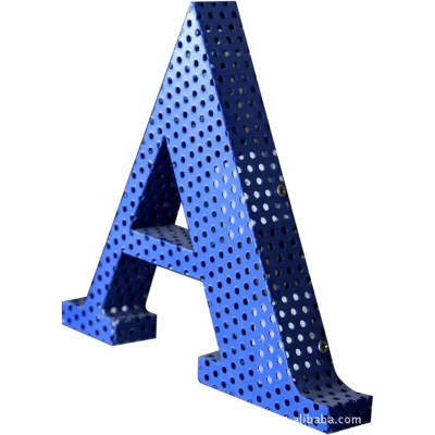 招牌门头不锈钢led发光字点阵铁皮烤漆字铝板冲孔楼顶大字图5