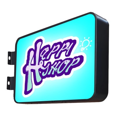 吸塑灯箱门头亚克力户外招牌悬挂方形圆形双面挂墙式广告牌定做图4