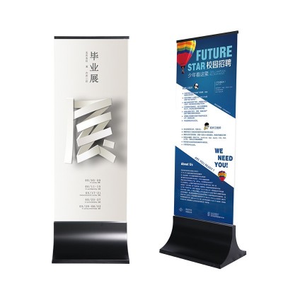 定制玻璃立牌丽屏展架落地式商场售楼处展厅广告牌不锈钢指示牌图5