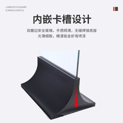 定制玻璃立牌丽屏展架落地式商场售楼处展厅广告牌不锈钢指示牌图4