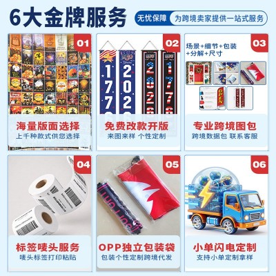 跨境美国250年周年旗帜定制 独立日装饰周边2026美加墨世界杯国旗图3