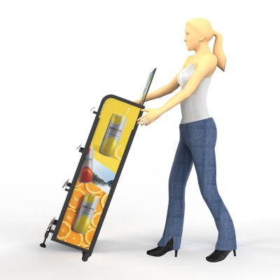 牛奶啤酒PVC金属展架超市便利店陈列架多层置物架酒水饮料展示架图5