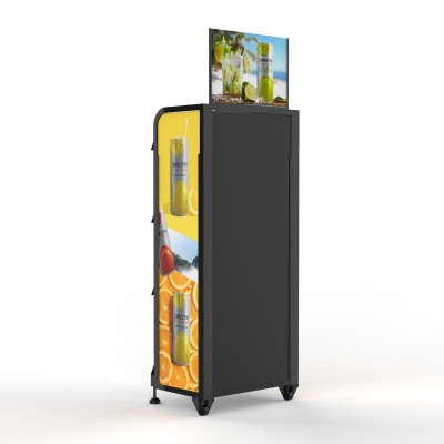 牛奶啤酒PVC金属展架超市便利店陈列架多层置物架酒水饮料展示架图4