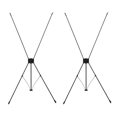 HPAI 磨砂黑防风铁质X架餐厅门店地推广告落地海报展架 X展架图2