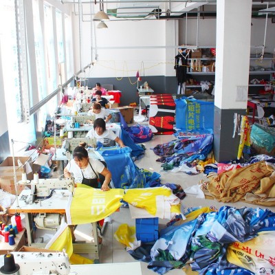 刀旗印制户外注水道旗3米5米双面印铝合金伸缩落地旗杆工厂注水旗图2