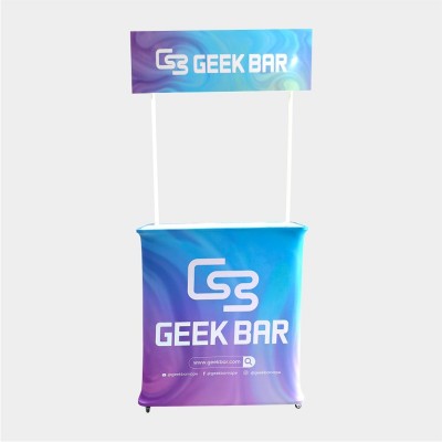 新促销台折叠灯箱户外移动灯箱桌外贸升降架子摆摊桌子快幕秀前台图4