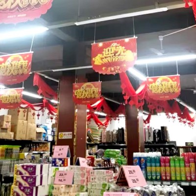 不锈钢吊旗杆 商场促销活动吊旗悬挂杆吊旗杆三件套海报杆批发图4