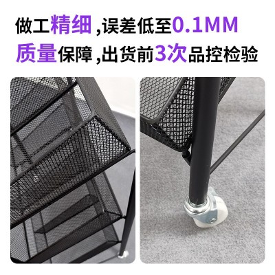 超市货架斜带轮手推车面膜化妆品便利店陈列展示架多层小 落地式图3