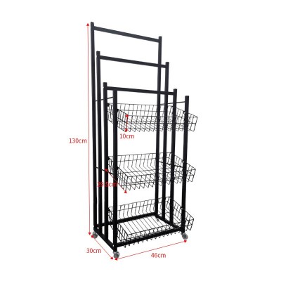 厂家直销大容量超市商场折叠摆摊雨伞展示架多功能移动收纳架滑轮图4