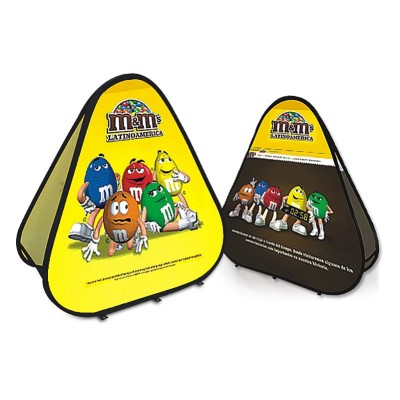 a字板户外活动宣传折叠A屏展架彩色旗帜横式双面屏广告展示架设计图3