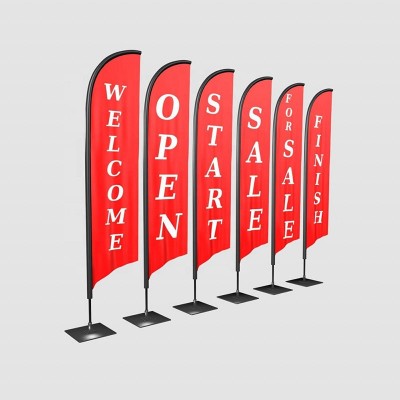 厂家直供宣传旗沙滩旗刀旗彩旗活动宣传展会球场广告加logo定 制图3