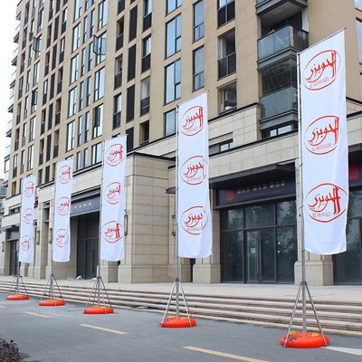 户外注水旗杆5米7米加厚底座厂家批发广告旗帜羽毛伸缩道旗可批发图3