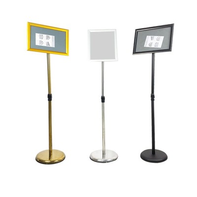 a4指示牌立式广告牌水牌展示架a3仓库导向牌落地指引牌不锈钢立牌图5