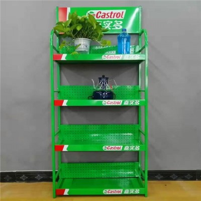定制金属货架饮料零食粮油产品陈列架机油润滑油美缝置物架展示架