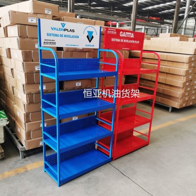 定制金属货架饮料零食粮油产品陈列架机油润滑油美缝置物架展示架图3