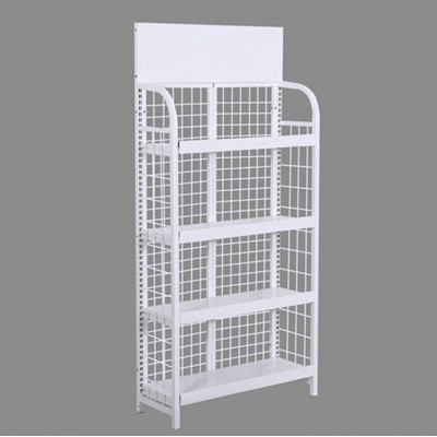 新款展架促销背网货架商品文具饮料零食陈列架送挂钩可移 动展示架图4