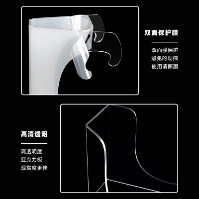 亚克力装饰盘圆盘子支架博物馆古董铜镜碟子托架相框茶饼展示架透图4