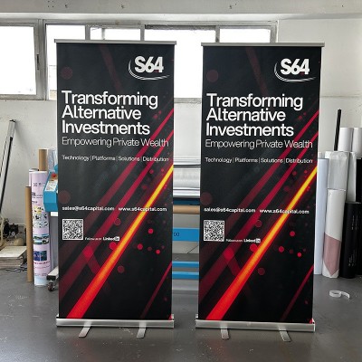 易拉宝制作厂家 85x200cm外贸用易拉架批发 来图定制 厂家发货