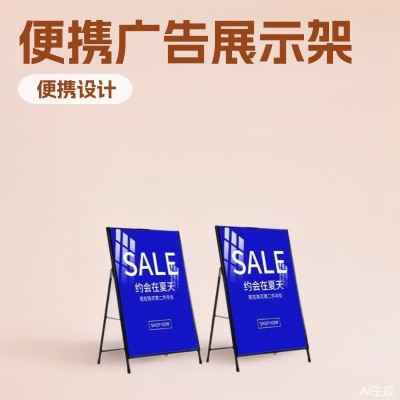 户外活动室内广告牌展示牌展架便携落地式kt板促销海报铁质展示架
