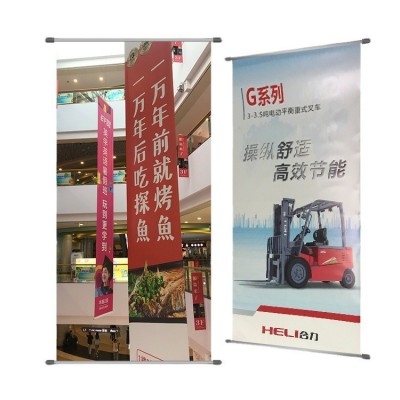 UV双喷布喷绘双面定做商场吊幔吊旗透视网格布夹黑刀刮布4S店吊旗图5