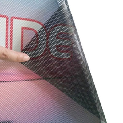 单透玻璃贴纸4S店招单孔透视贴膜双透贴广告画网孔贴公交车UV车贴图5