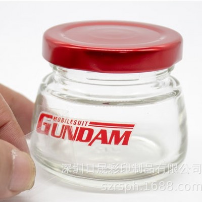 水晶标uv转印贴立体感撕膜留字logo烫金冷转印贴纸杯贴 标签定制图3