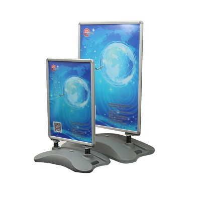 厂家供应 加重注水双面展架 加油站海报架A0 户外铝塑板展示架图2