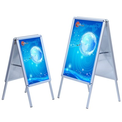 定制铝合金双面展架展示架 海报架 广告牌 KT板展架 展板 A型图4