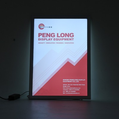 定制LED发光广告牌 超薄灯箱 前开启海报框 带灯广告牌 铝相框
