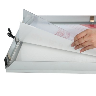 定制LED发光广告牌 超薄灯箱 前开启海报框 带灯广告牌 铝相框图5