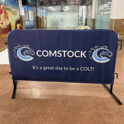 铁马套批发户外广告围栏布罩展架弹力布套移动隔离栏展示广告布